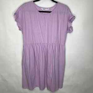 Sonoma Linen Lilac Purple Babydoll Dress